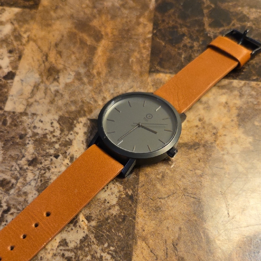 TUK Minimalist Black and Tan Women's Watch